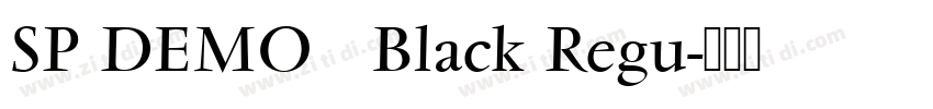SP DEMO   Black Regu字体转换